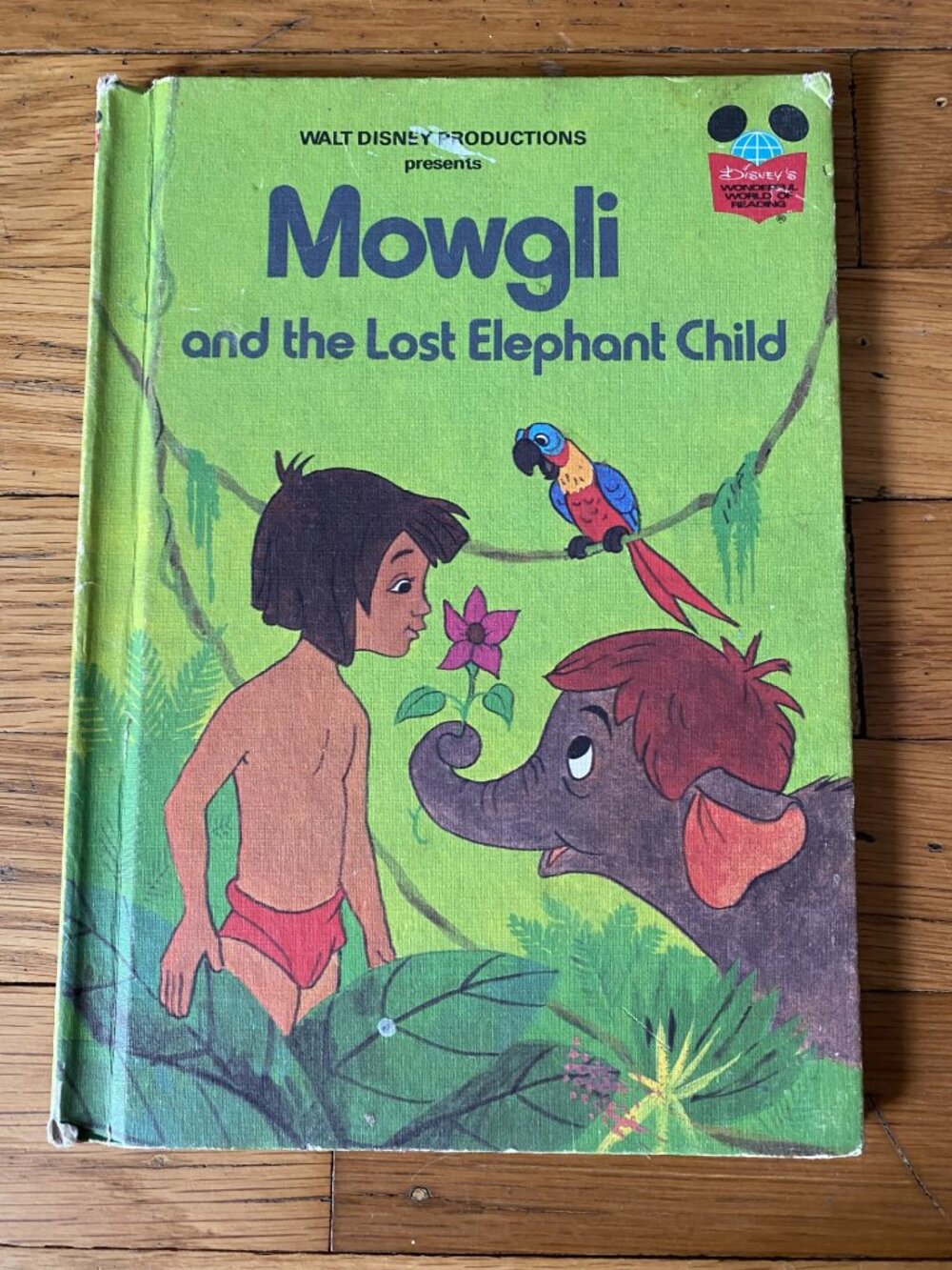 Vintage Walt Disney Mowgli and the Lost Elephant Child Book